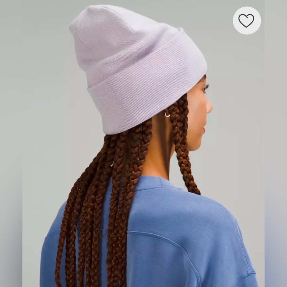 NWOT Lululemon Warm Revelation Beanie Merino Wool Lilac - Picture 2 of 4